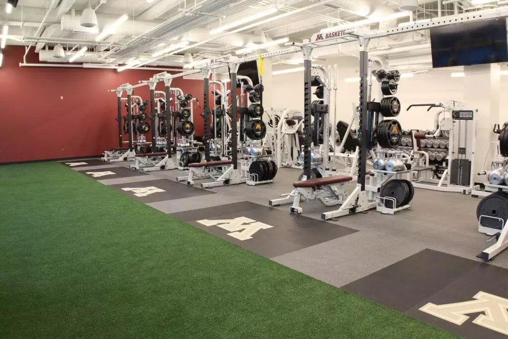 University of Minnesota Athletes Village Weight Room Flooring