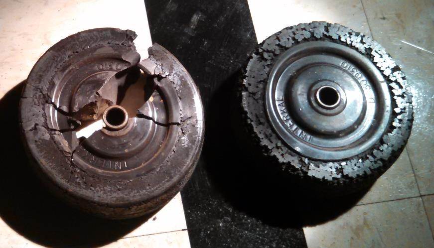 Bleacher Wheels Damage