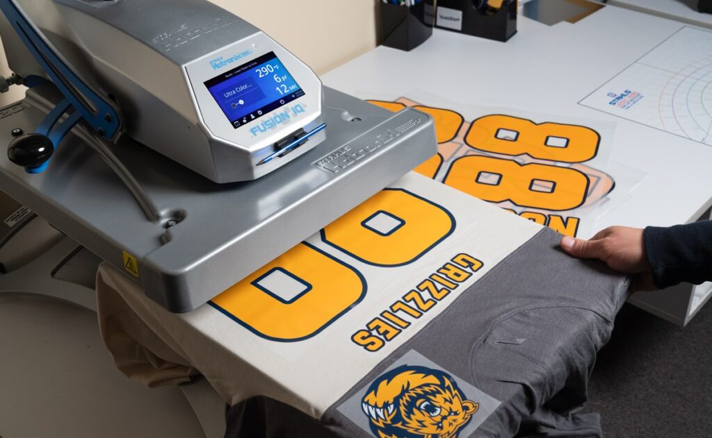 HEat presses in action